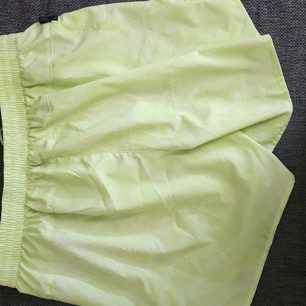 Adidas Green Athletic Shorts with Elastic Waistband - Picture 2 of 6